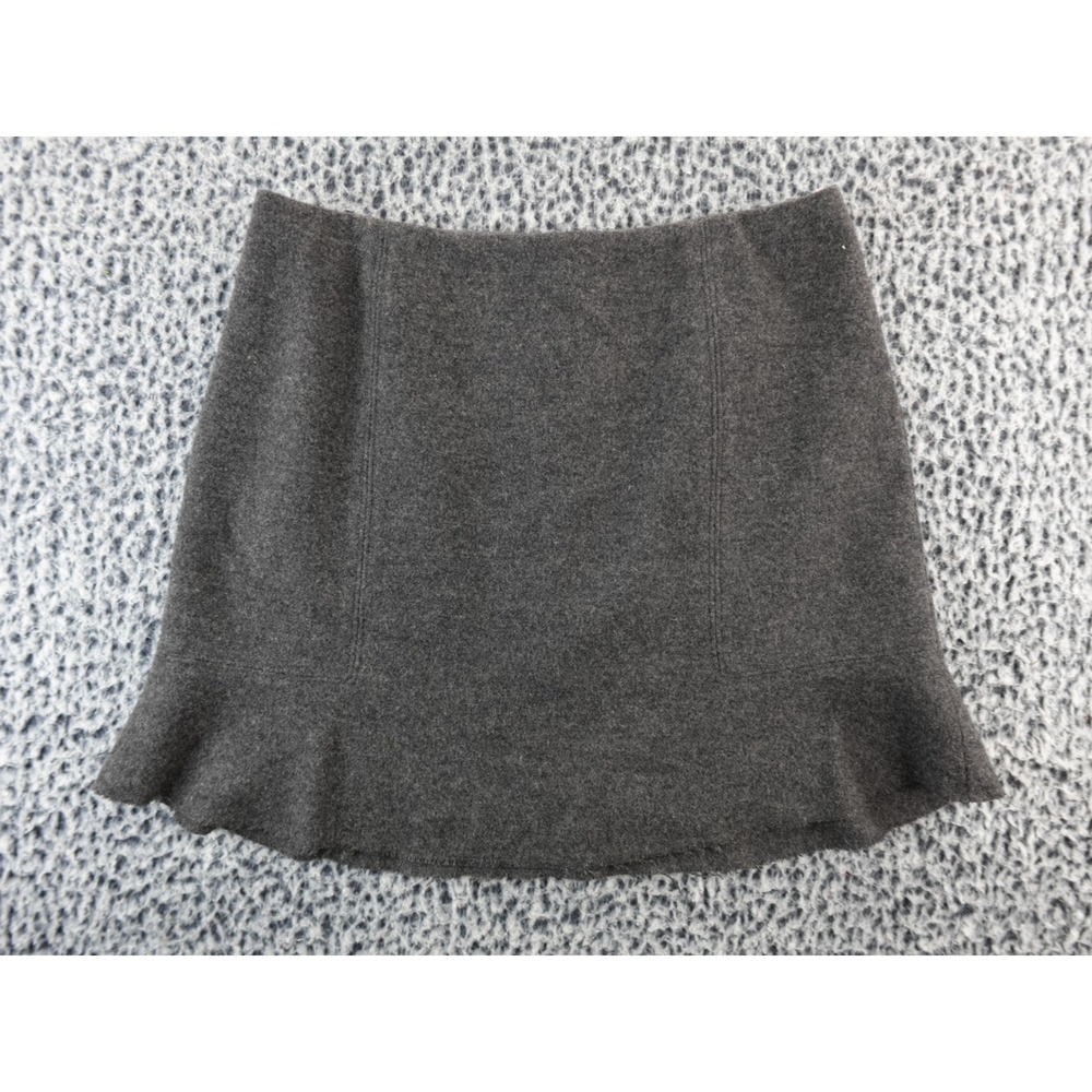 Madewell 1937 Wool Blend Flounce Hem Mini‎ Skirt Gray Size 4